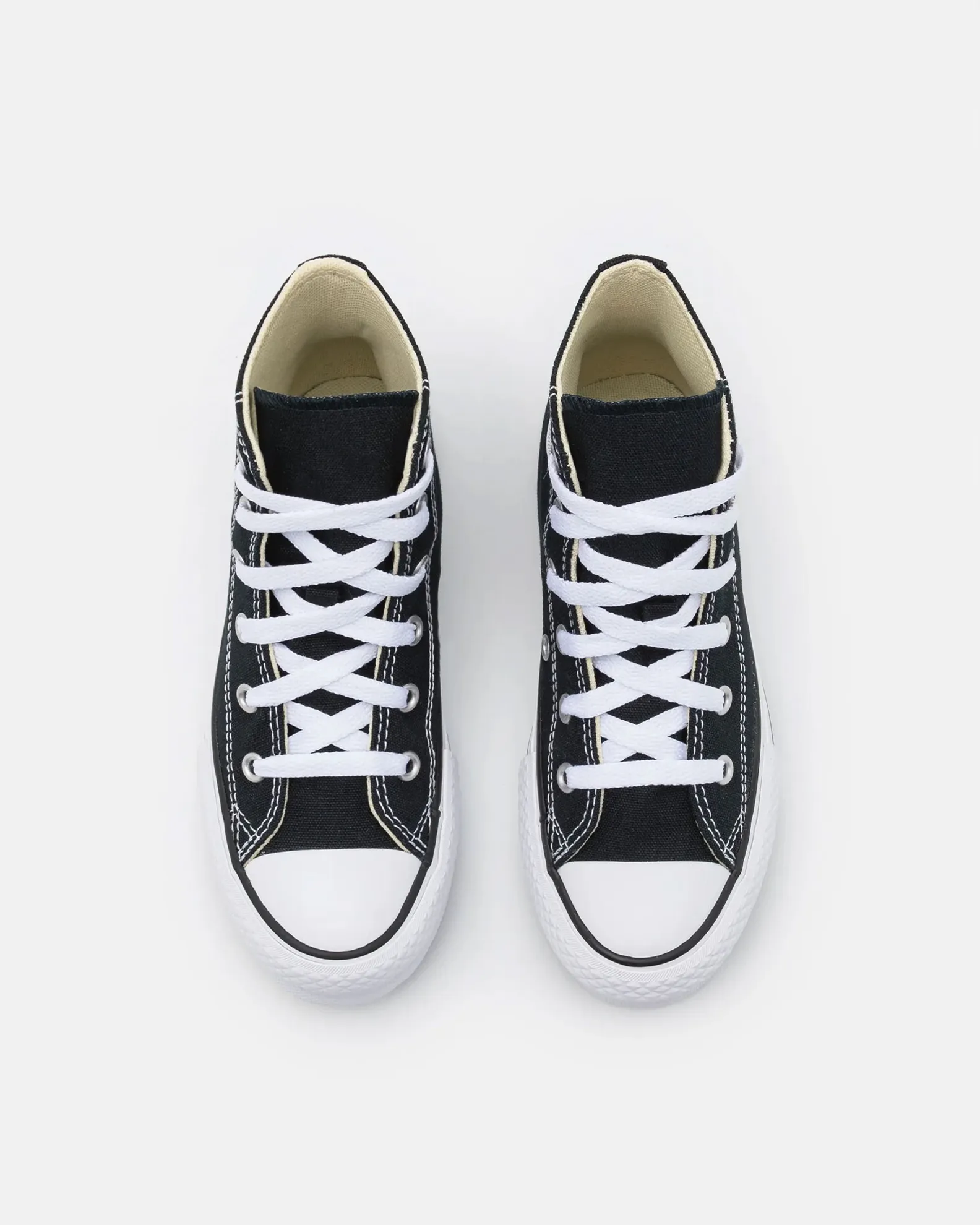 CONVERSE - Sneaker platform in tela nera e bianca da bambina, numerata 31/35 - CHUCK TAYLOR ALL STARS LIFT PLATFORM             