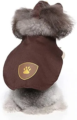 Costume per animali domestici, costume divertente per cane in piedi, costume da Halloween, costume da mudanze-marrone (S)