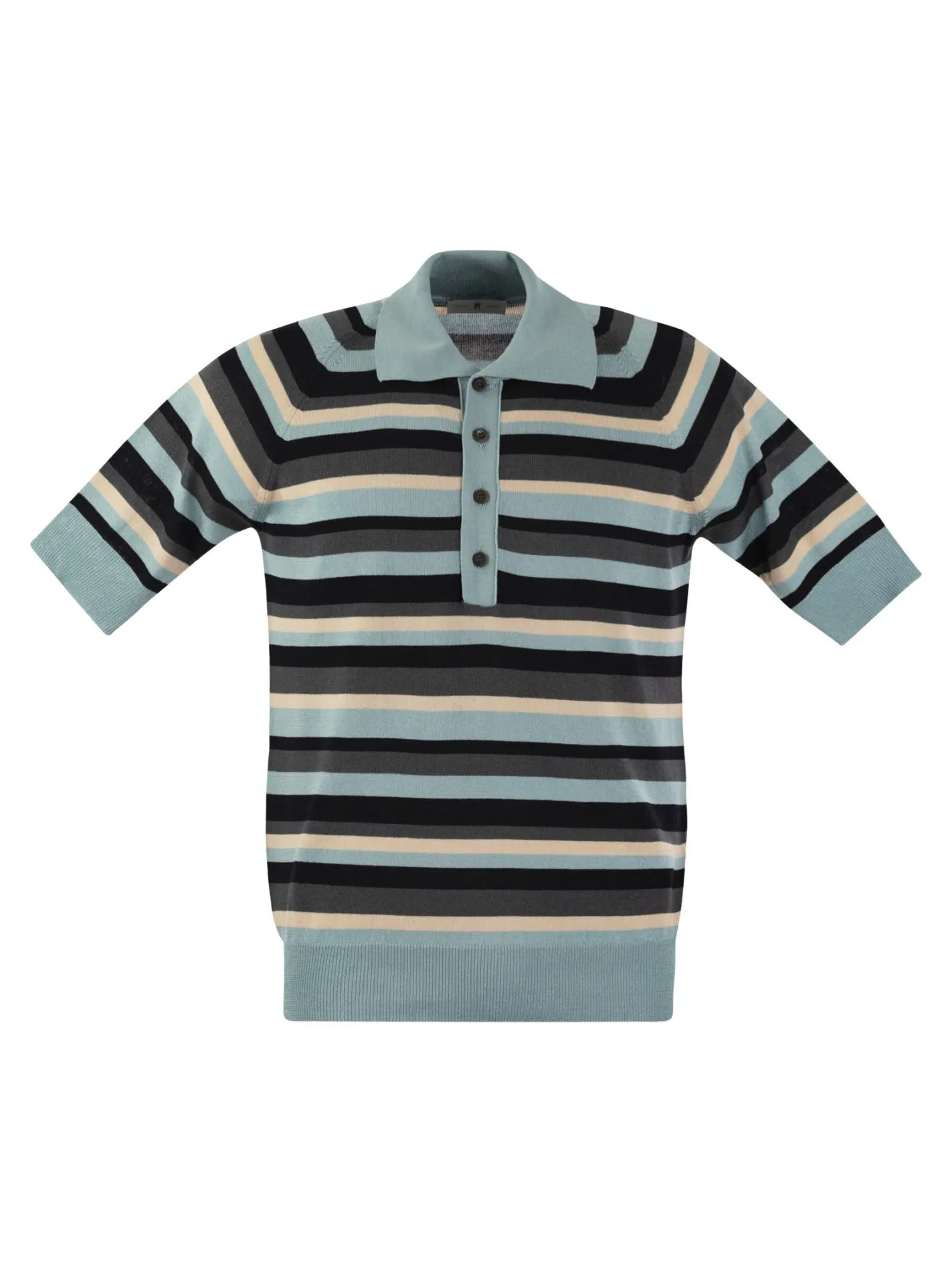 Cotton and viscose polo shirt