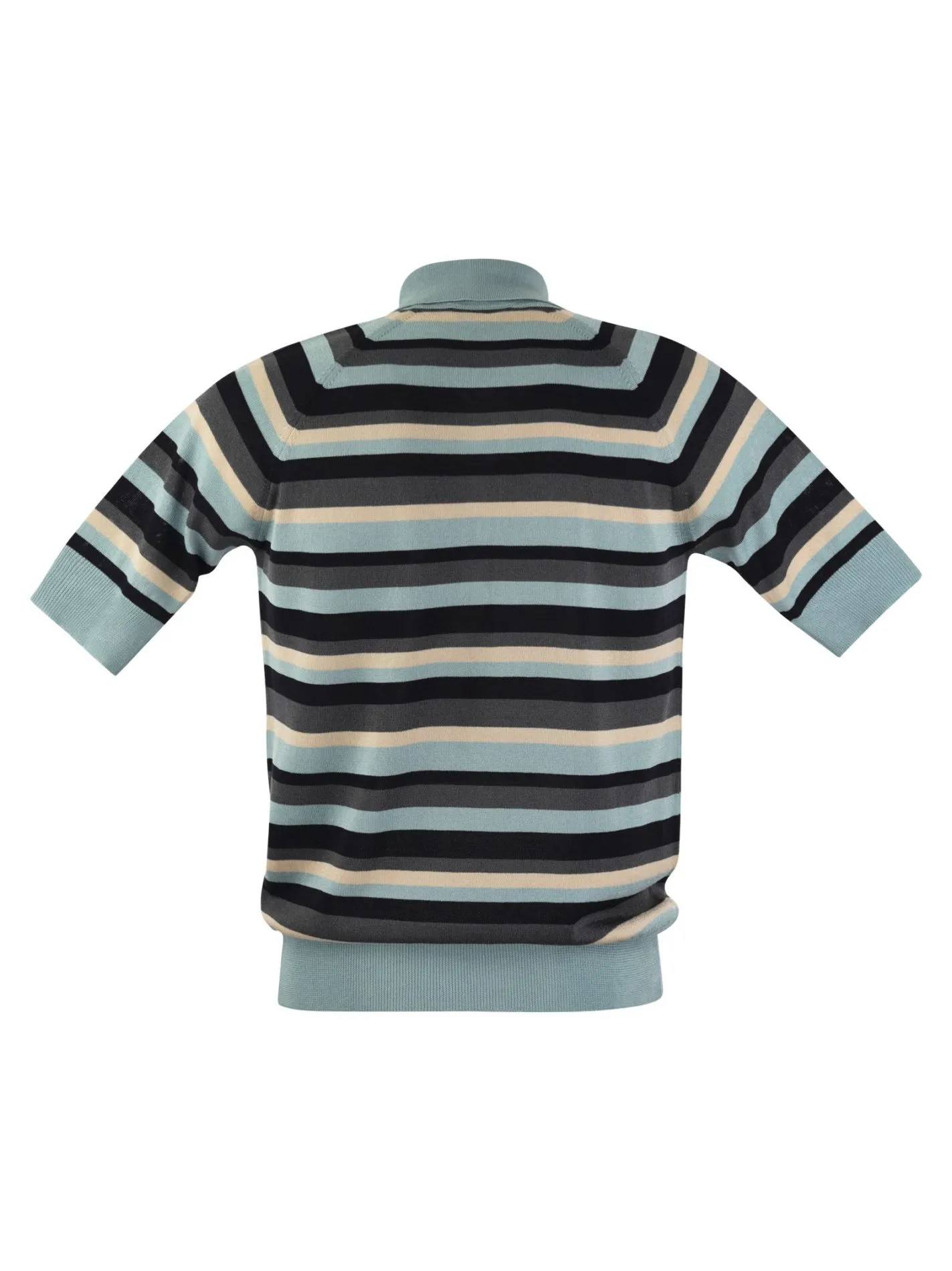 Cotton and viscose polo shirt