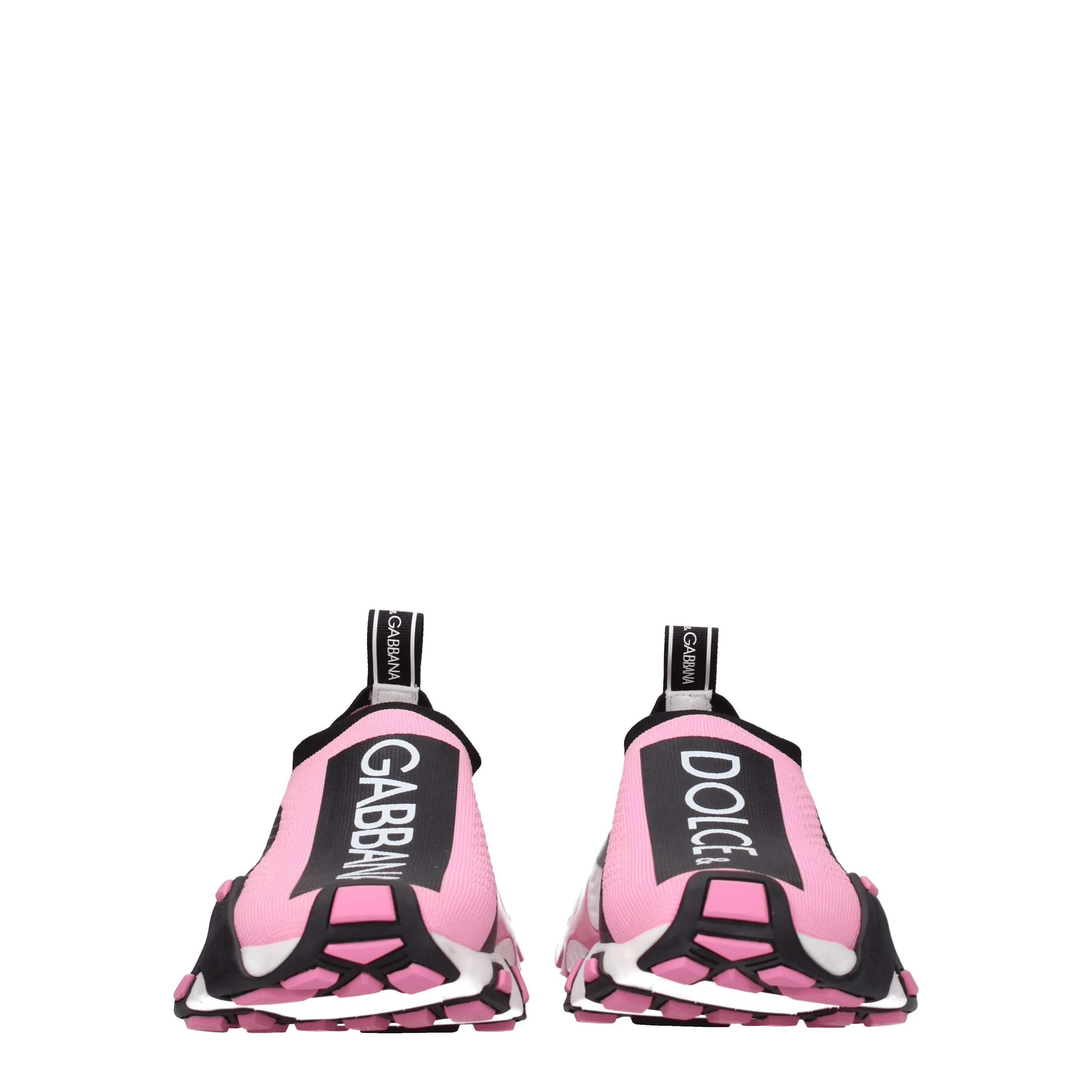 Dolce&Gabbana Sneakers Donna Tessuto Rosa/Nero