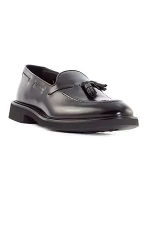 DOUCAL'S Calzature,Scarpe Mocassini in pelle spazzolata nera 