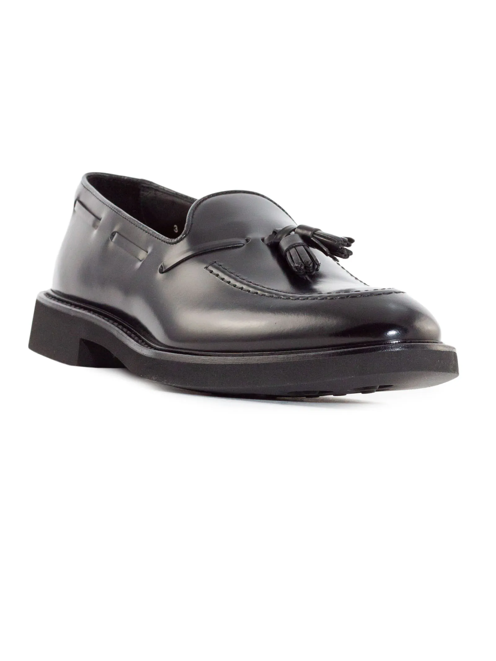 DOUCAL'S Calzature,Scarpe Mocassini in pelle spazzolata nera 