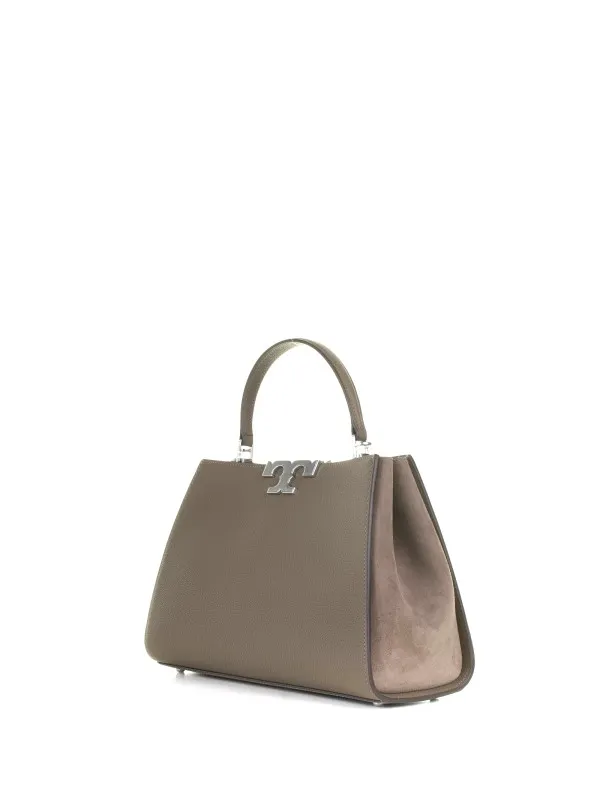Eleanor satchel in grained leather