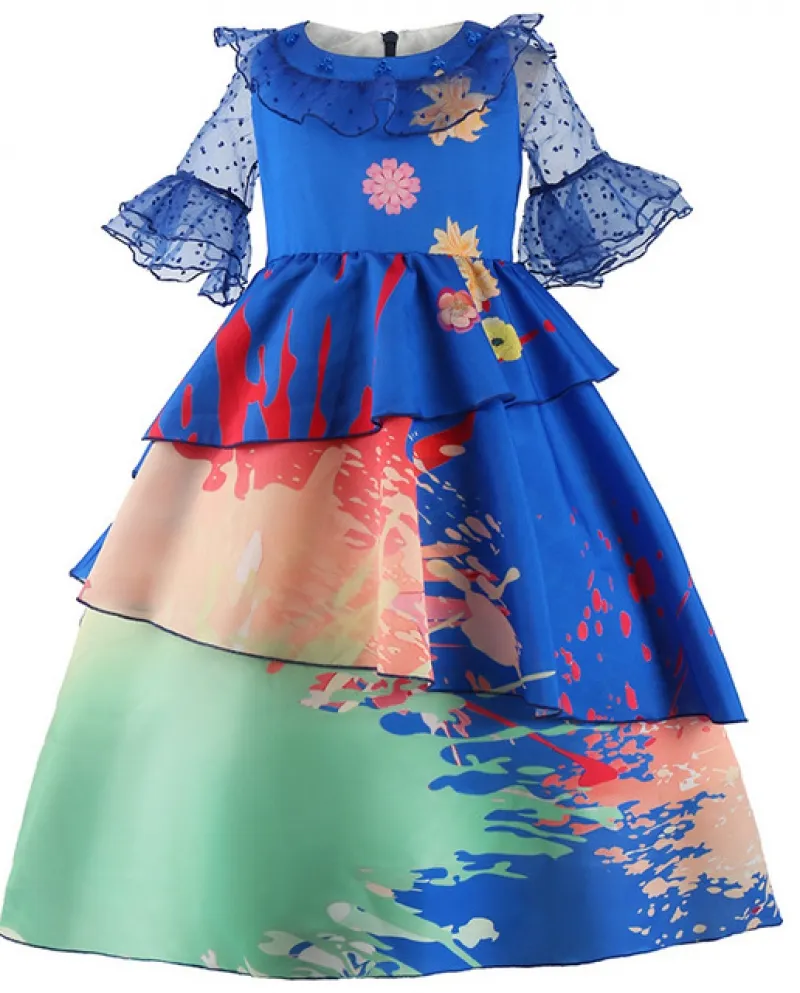 Encanto Mirabel Abiti da festa Costume da ragazza Estate Cosplay Natale Ha