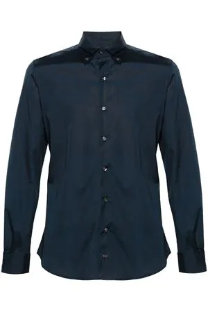 FAY Abbigliamento,Camicie Camicia blu in misto cotone 