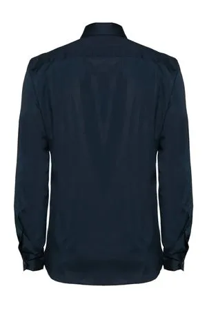 FAY Abbigliamento,Camicie Camicia blu in misto cotone 