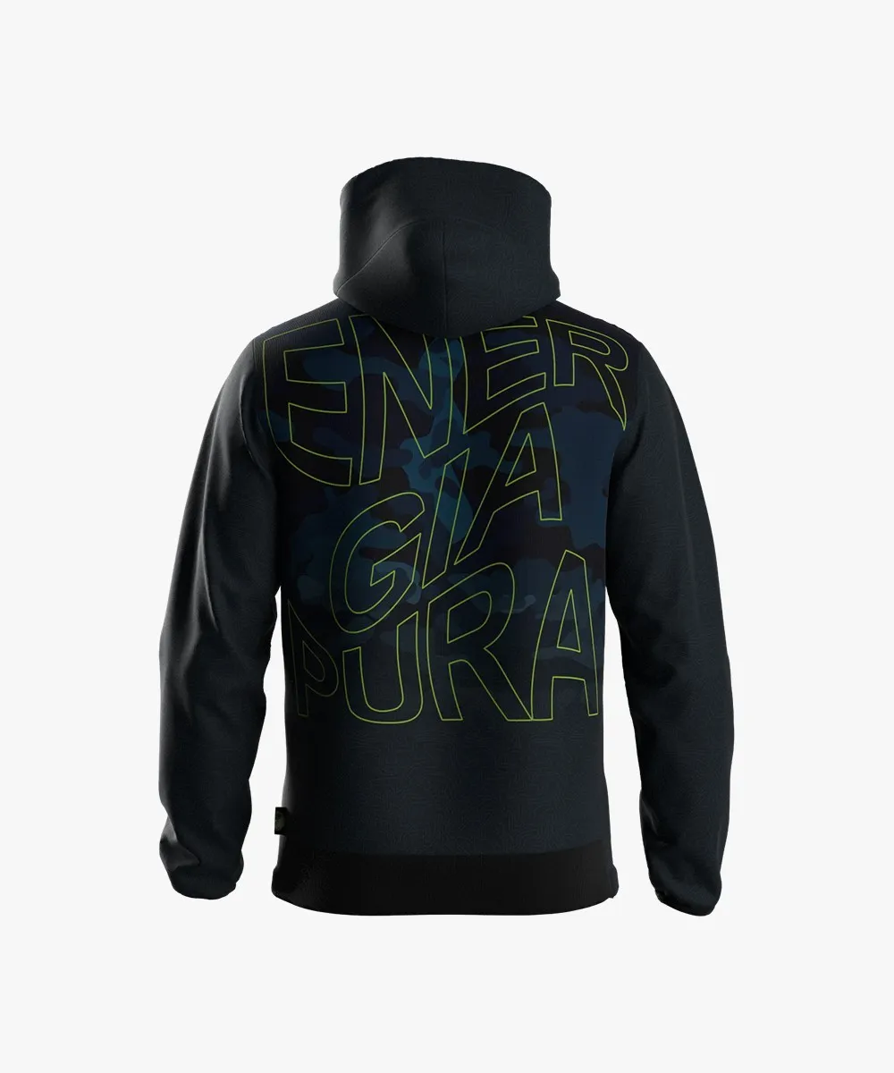 FELPA FULL ZIP CAMOUFLAGE BLU