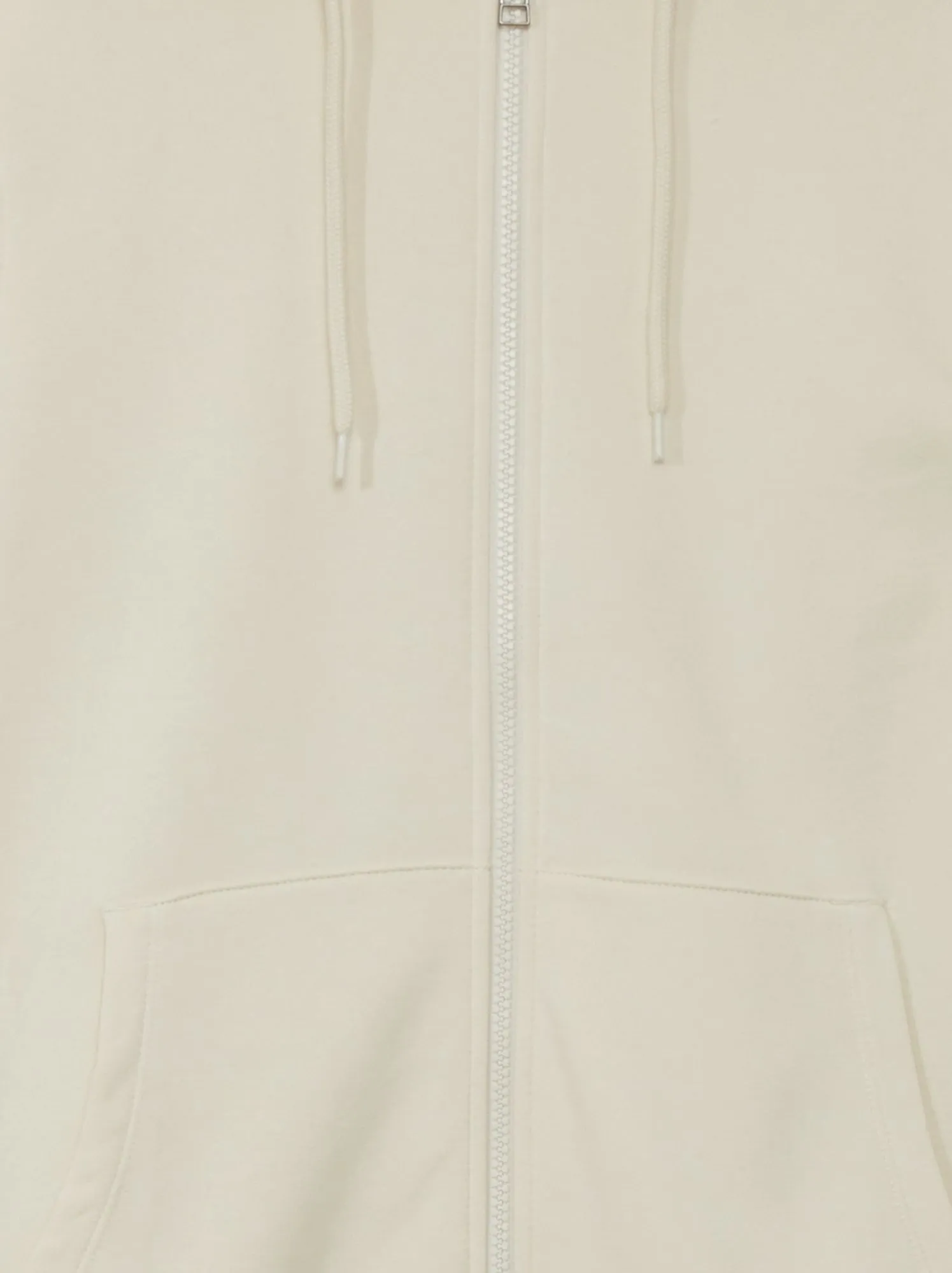 Felpa in tessuto felpato con zip - BEIGE