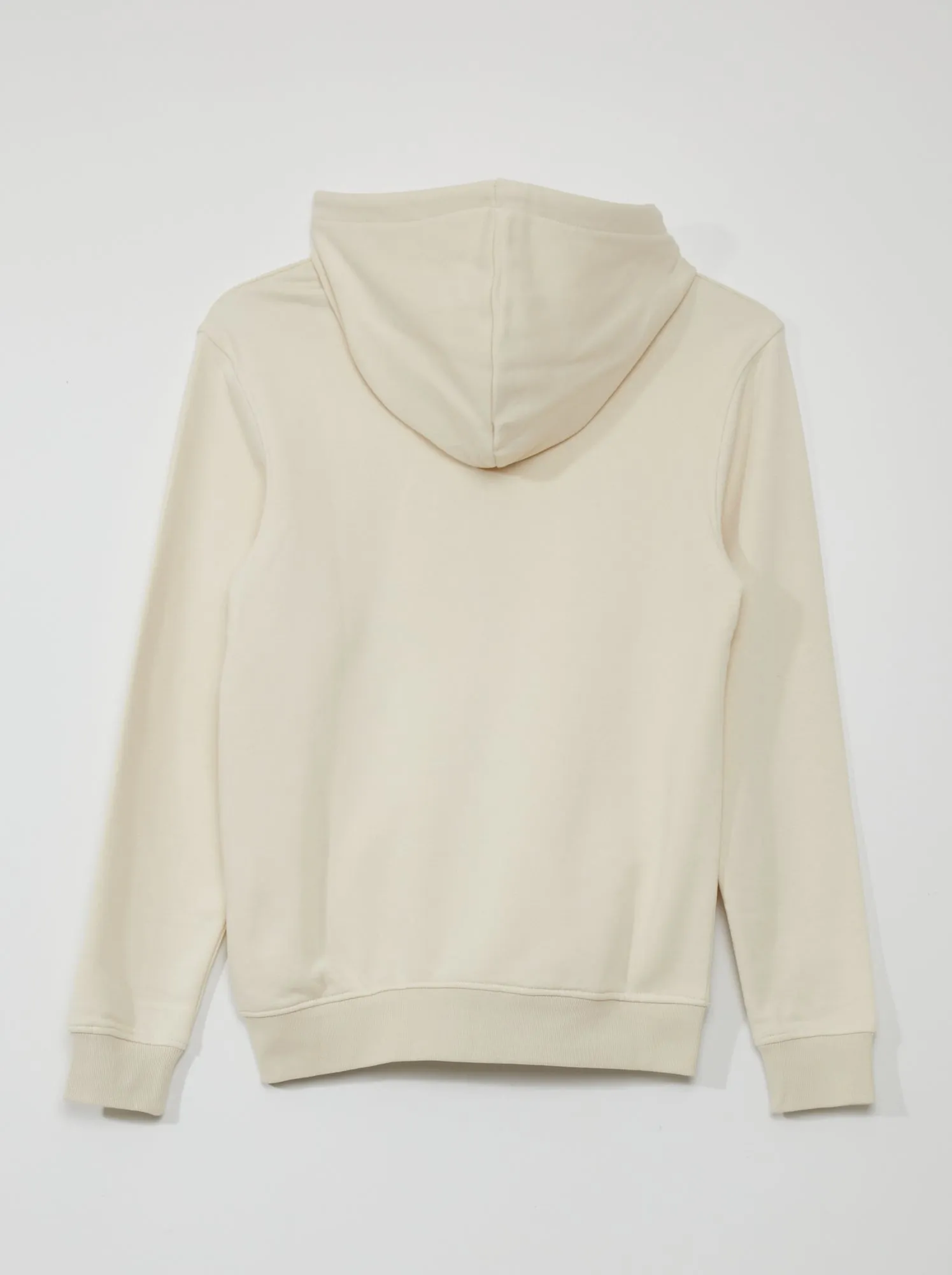 Felpa in tessuto felpato con zip - BEIGE