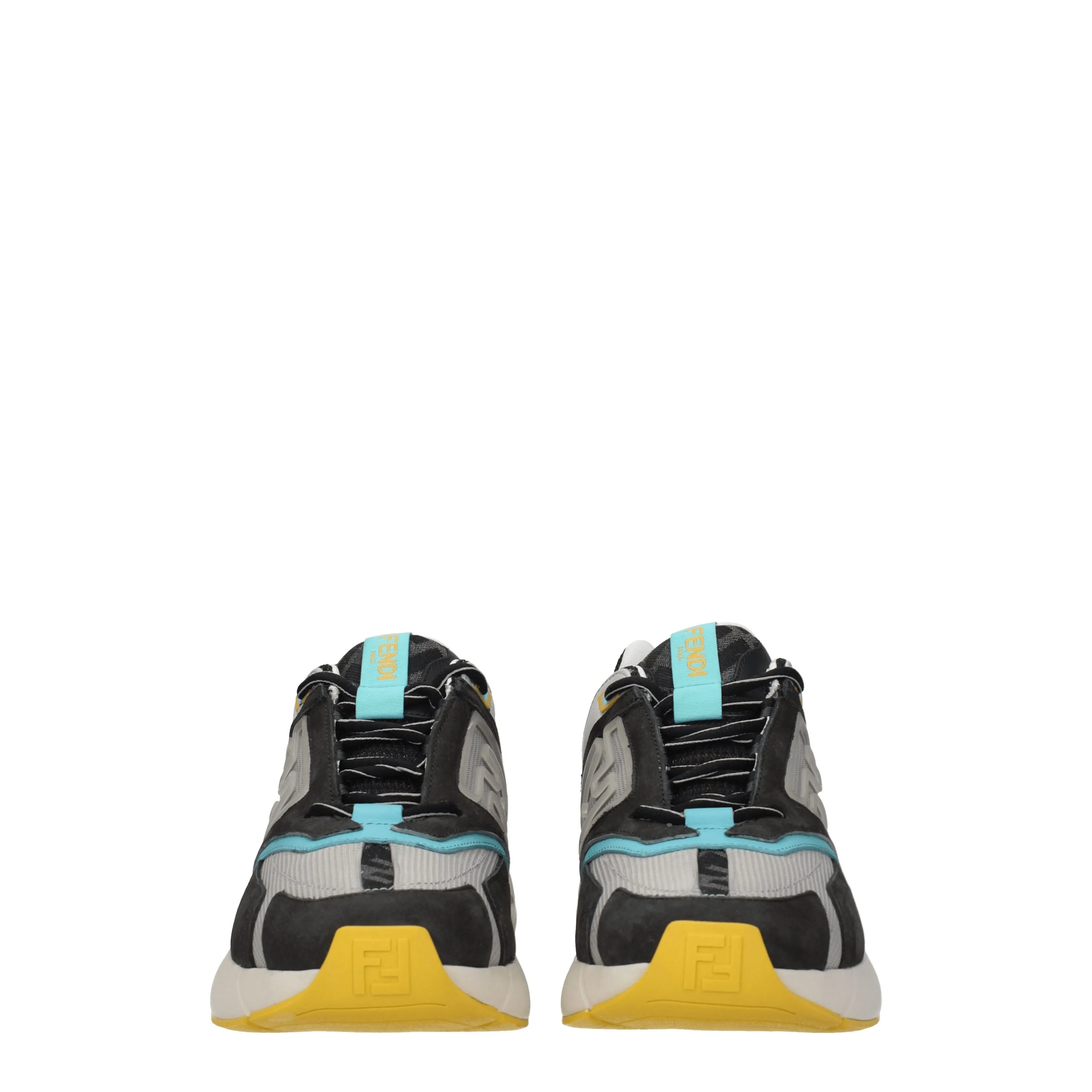 Fendi Sneakers Faster Uomo Tessuto Grigio/Lavagna