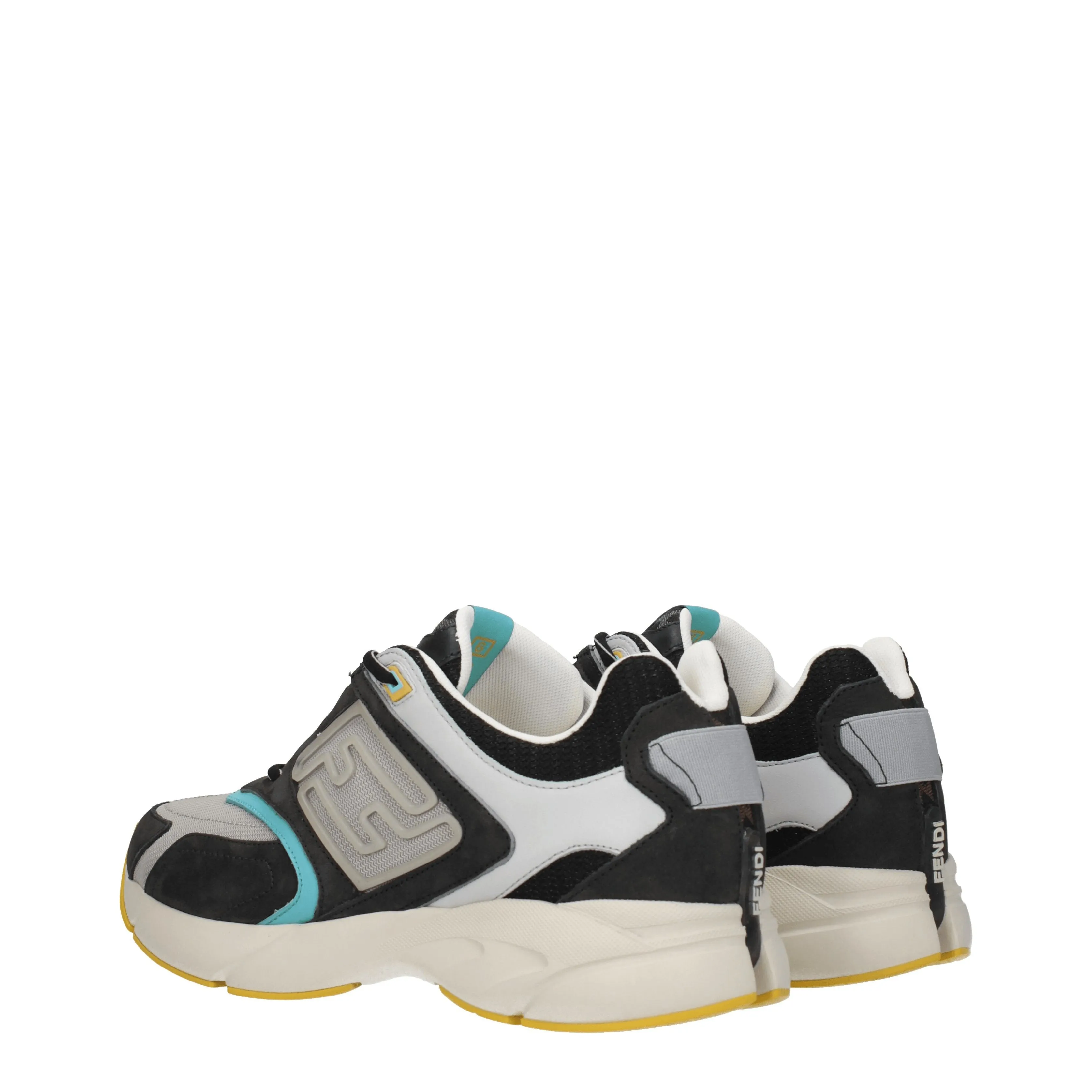Fendi Sneakers Faster Uomo Tessuto Grigio/Lavagna