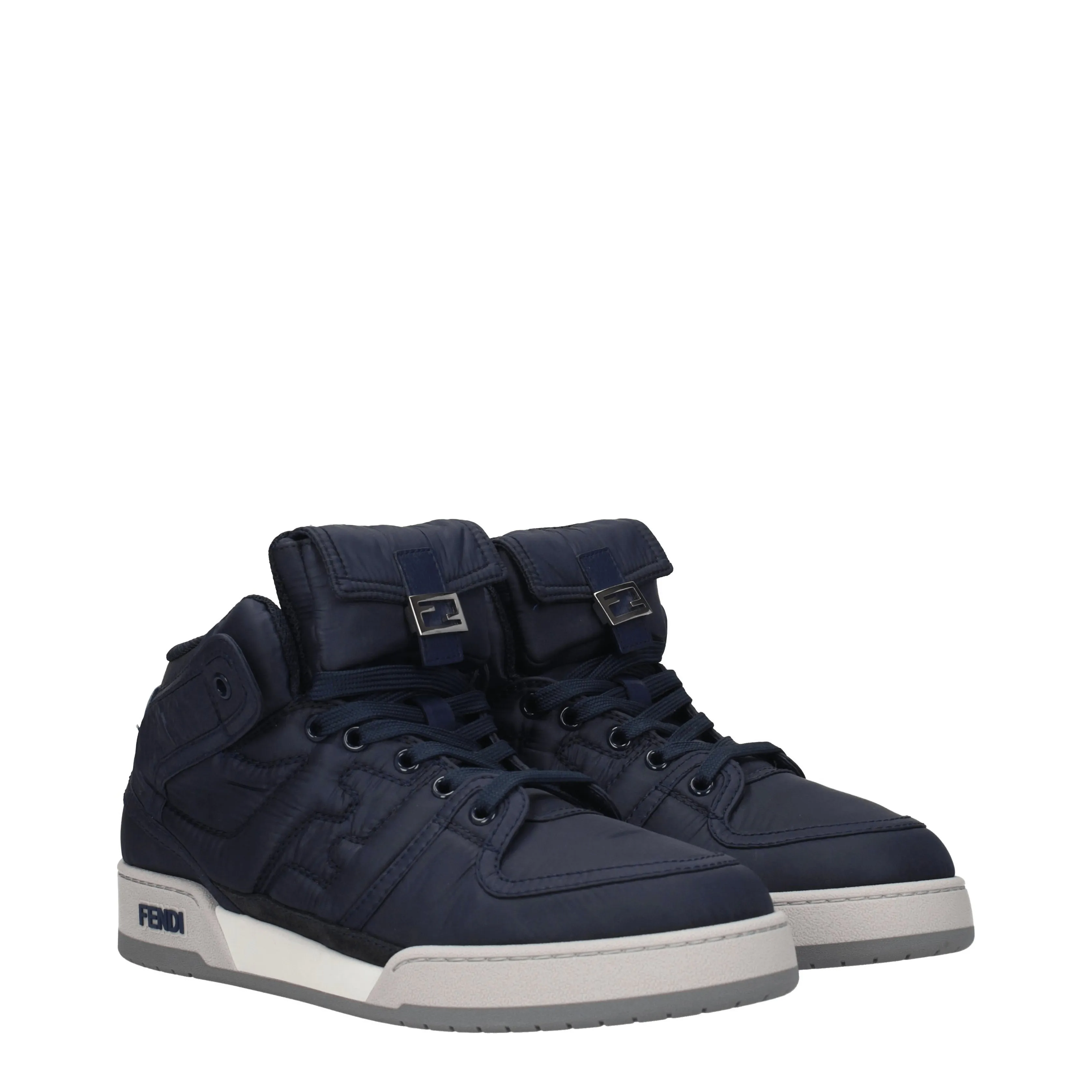 Fendi Sneakers Uomo Tessuto Blu
