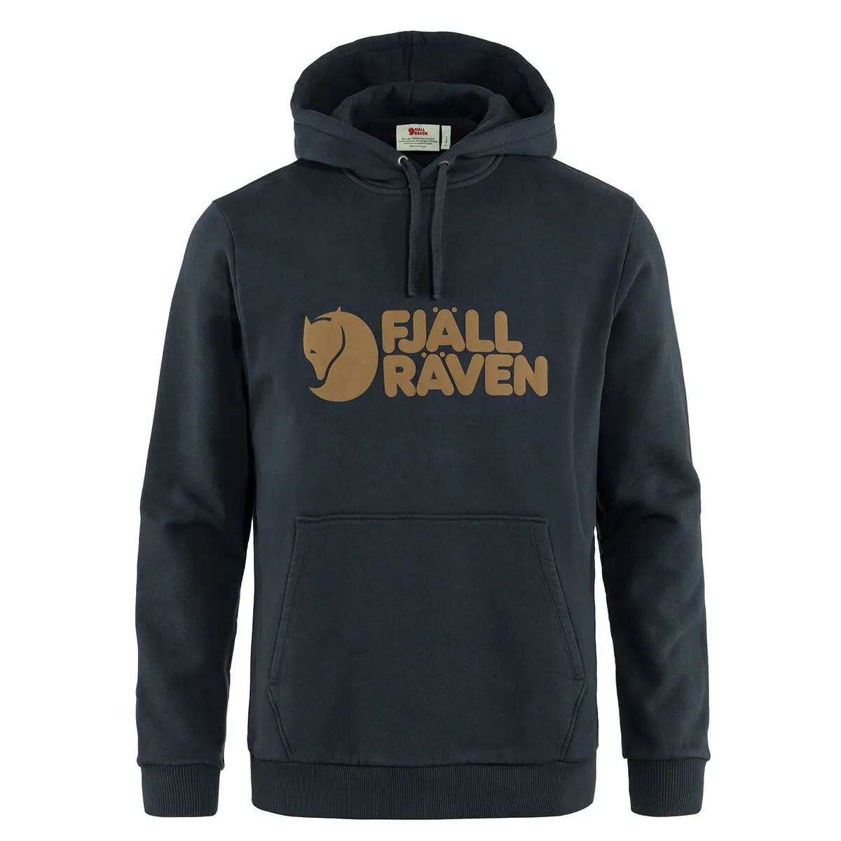 Fjallraven felpa uomo con cappuccio e logo colore blu scuro