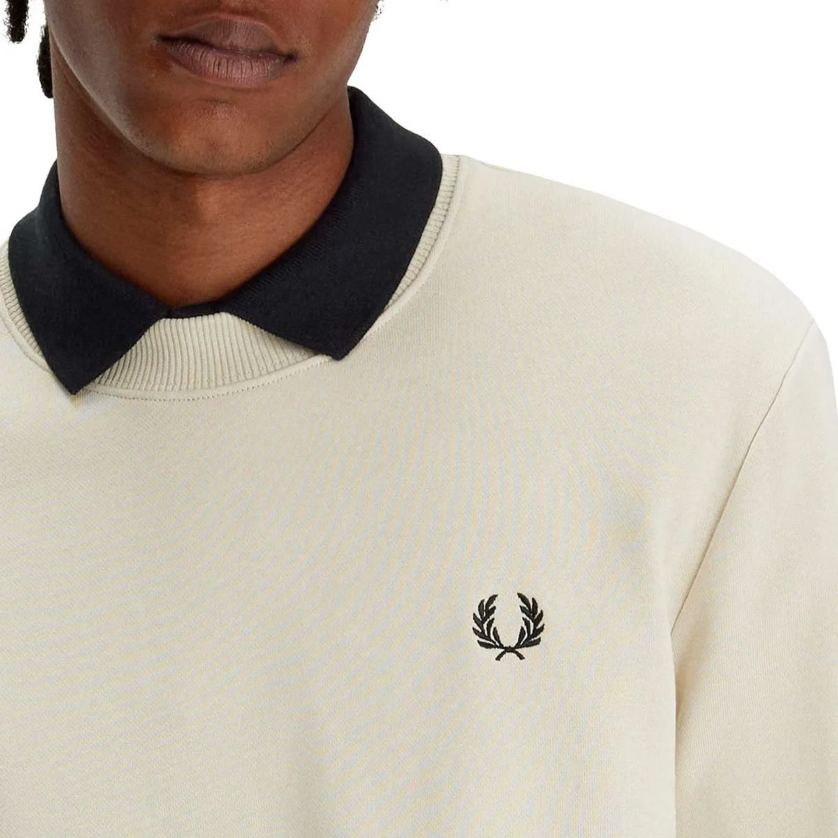      FRED PERRY FELPA GIROCOLLO LOGO  
