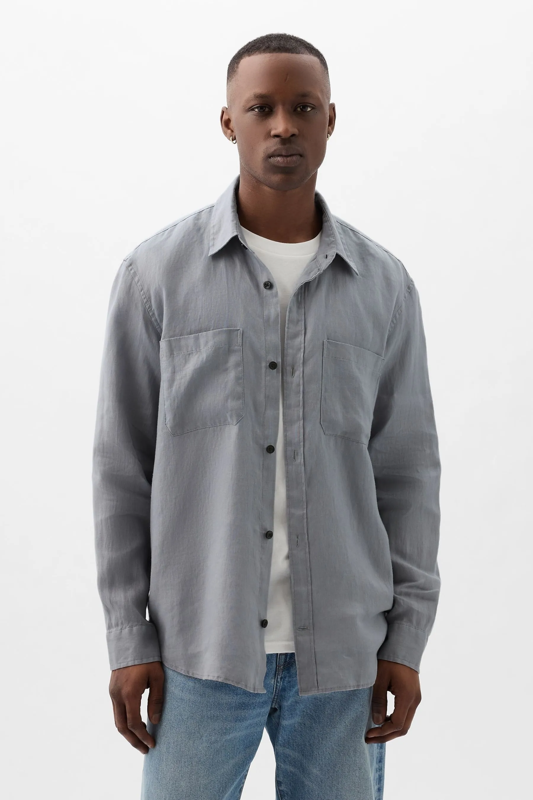 Gap - Camicia in Blend Manica lunga lino    