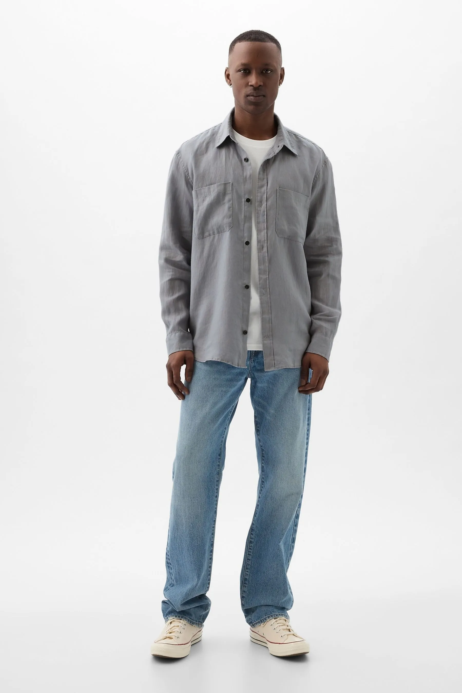 Gap - Camicia in Blend Manica lunga lino    