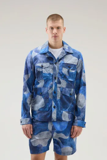 Giacca a camicia camo in nylon Ripstop crinkle                                                                                Ro