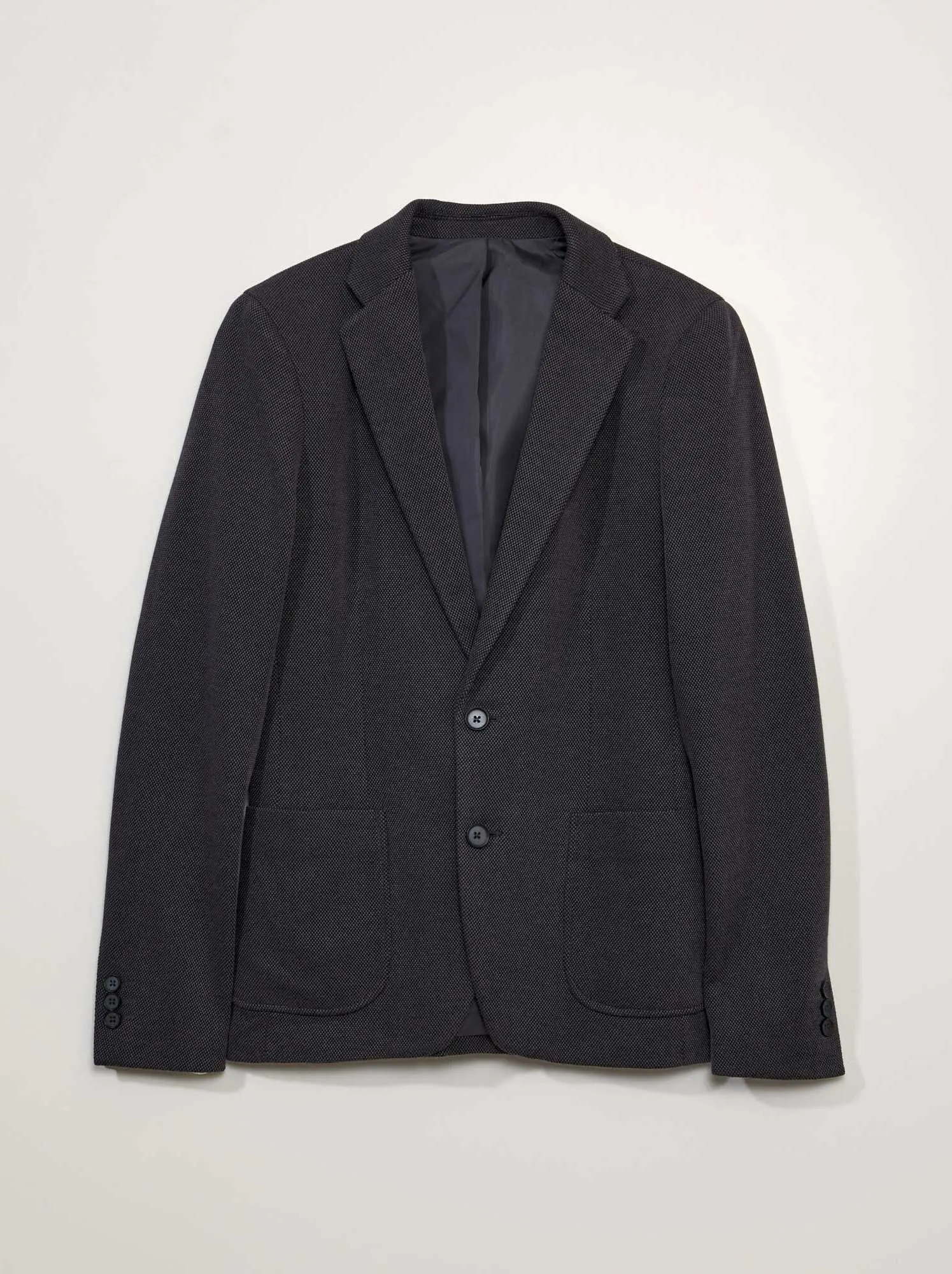 Giacca da completo in maglia piqué - GRIGIO