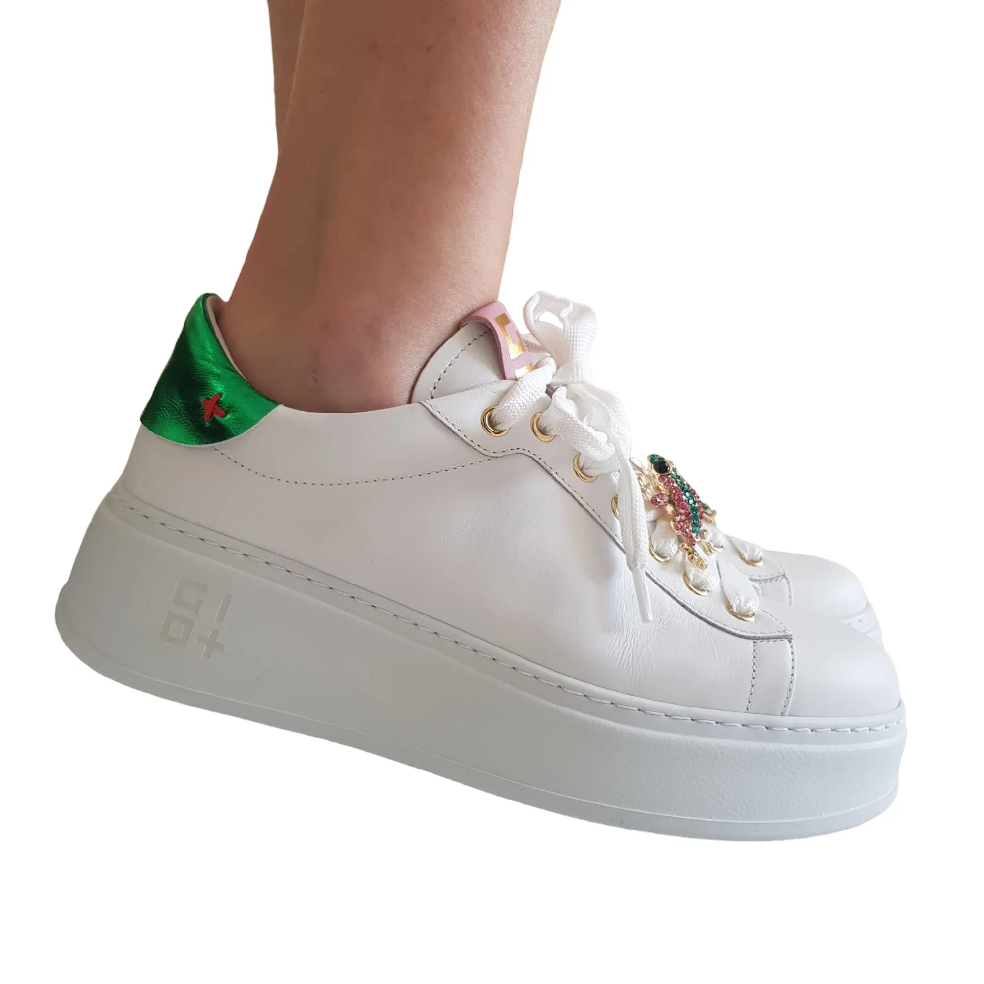 Gio+ Sneakers Donna Pelle Bianca Rif.29