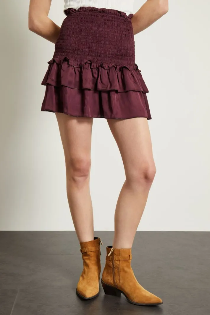 Gonna con arricciatura elastica