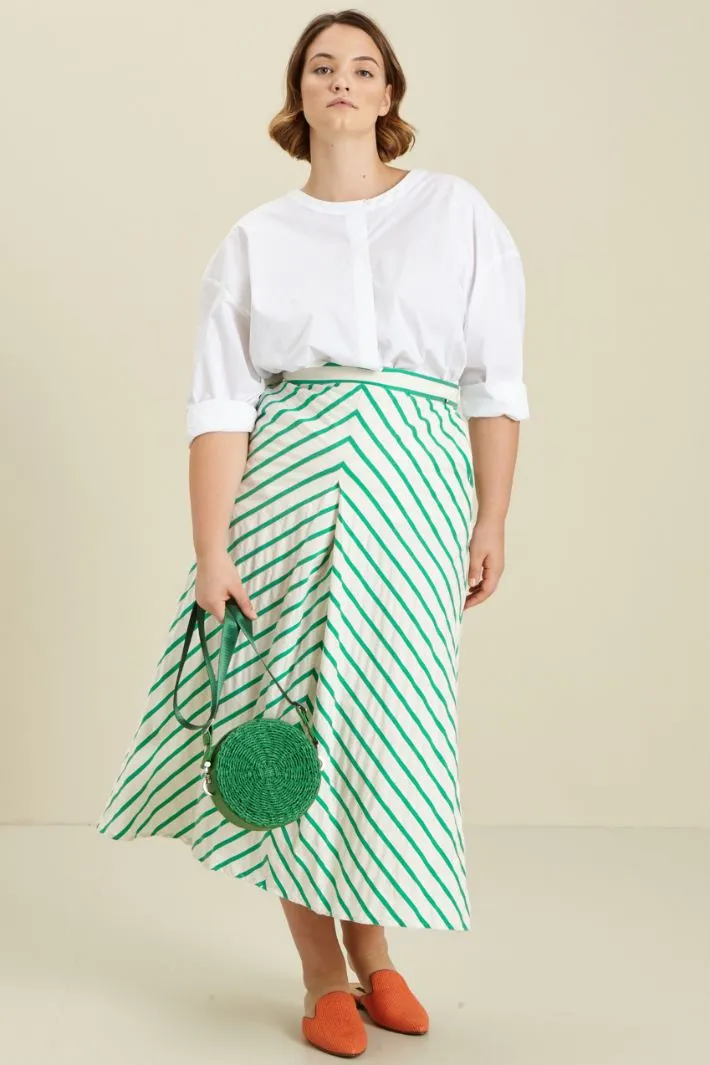Gonna in misto cotone stretch