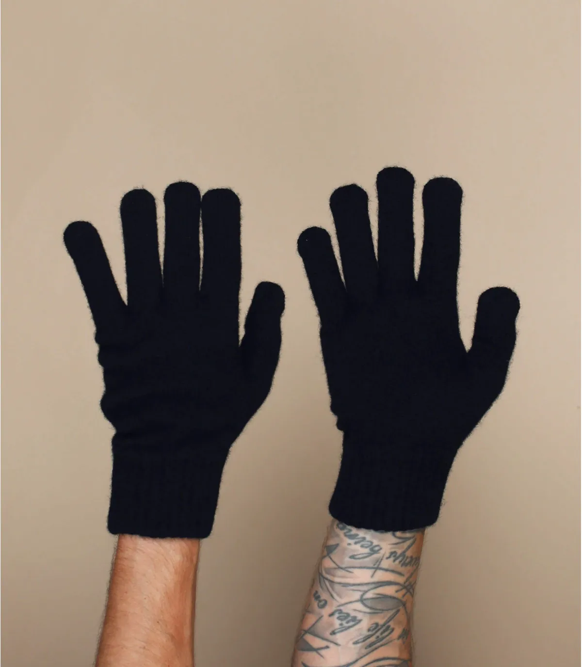   guanti di lana nera     Munro black     