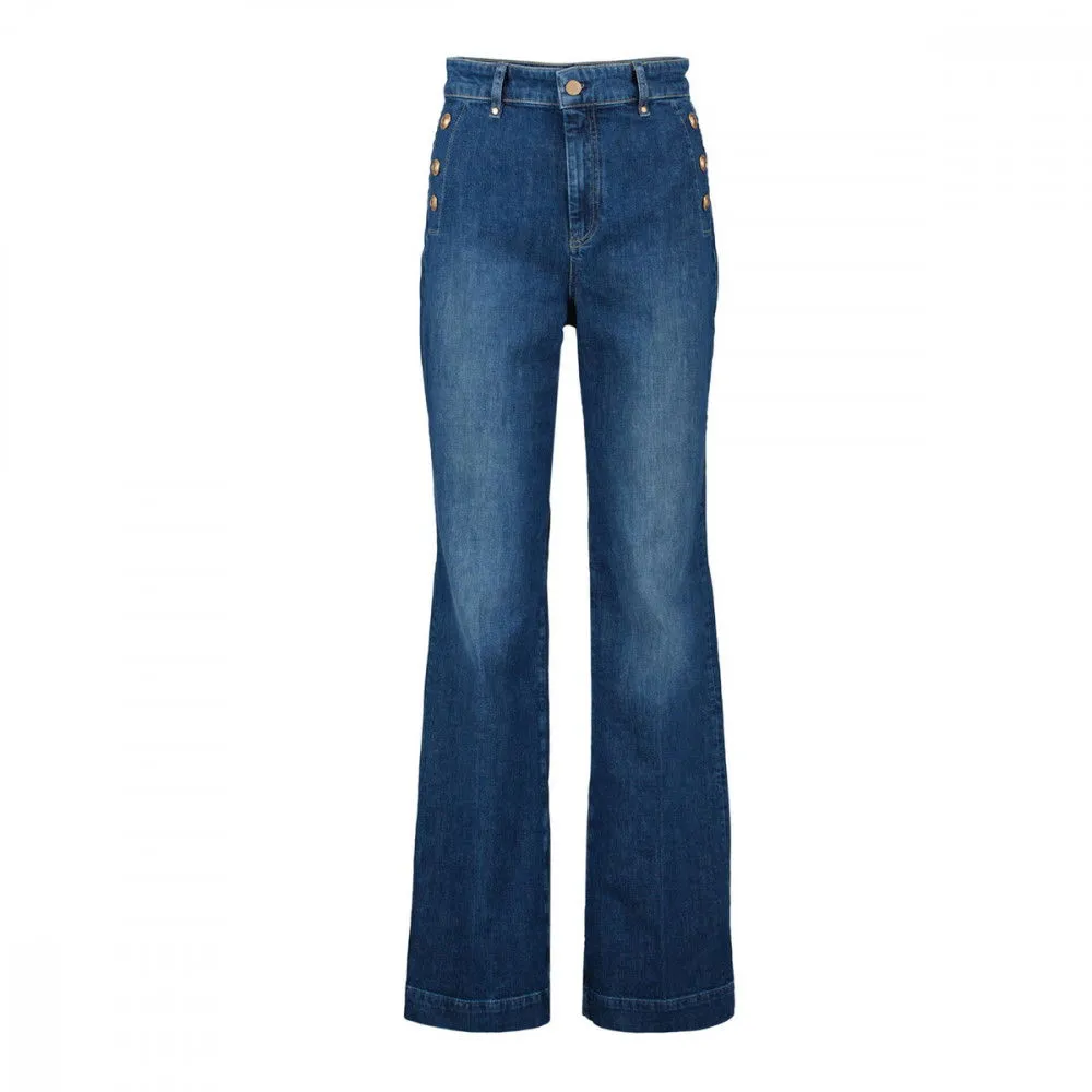GUESS JEANS PALAZZO CON BOTTONI NEW FAYE DONNA
