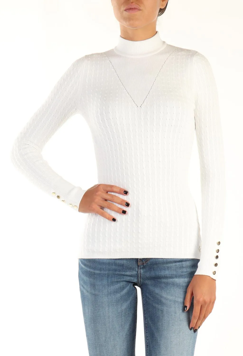 GUESS  maglione trama trecce