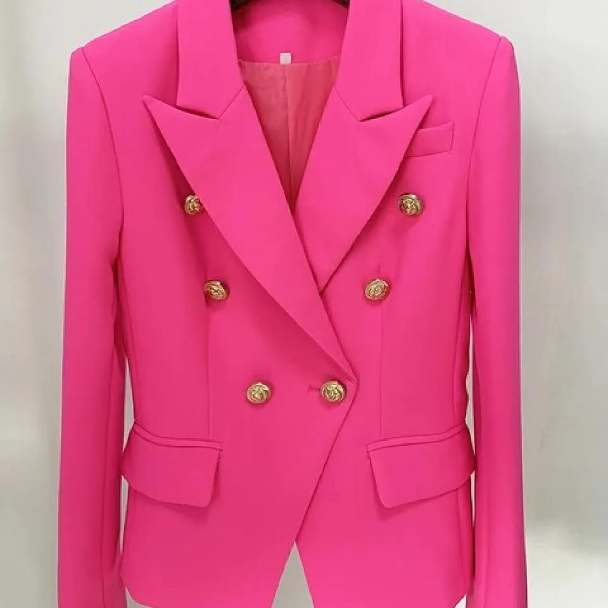 High Street Più Nuovo 2022 Designer Giacca Moda Donna Classico Slim Raccordo Doppio Petto Leone Bottoni Blazer Baby Bl