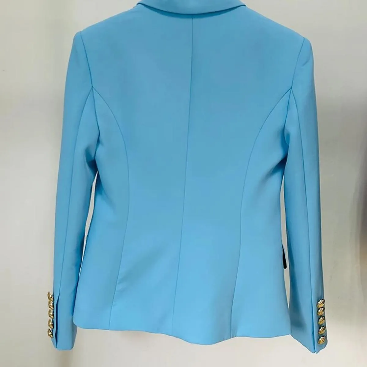 High Street Più Nuovo 2022 Designer Giacca Moda Donna Classico Slim Raccordo Doppio Petto Leone Bottoni Blazer Baby Bl