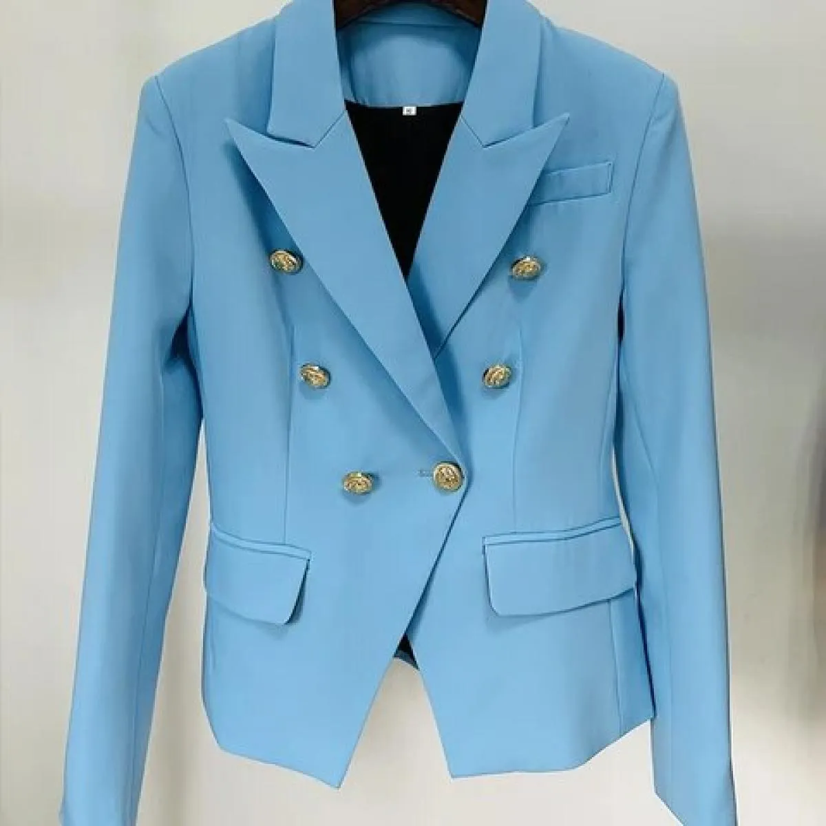High Street Più Nuovo 2022 Designer Giacca Moda Donna Classico Slim Raccordo Doppio Petto Leone Bottoni Blazer Baby Bl