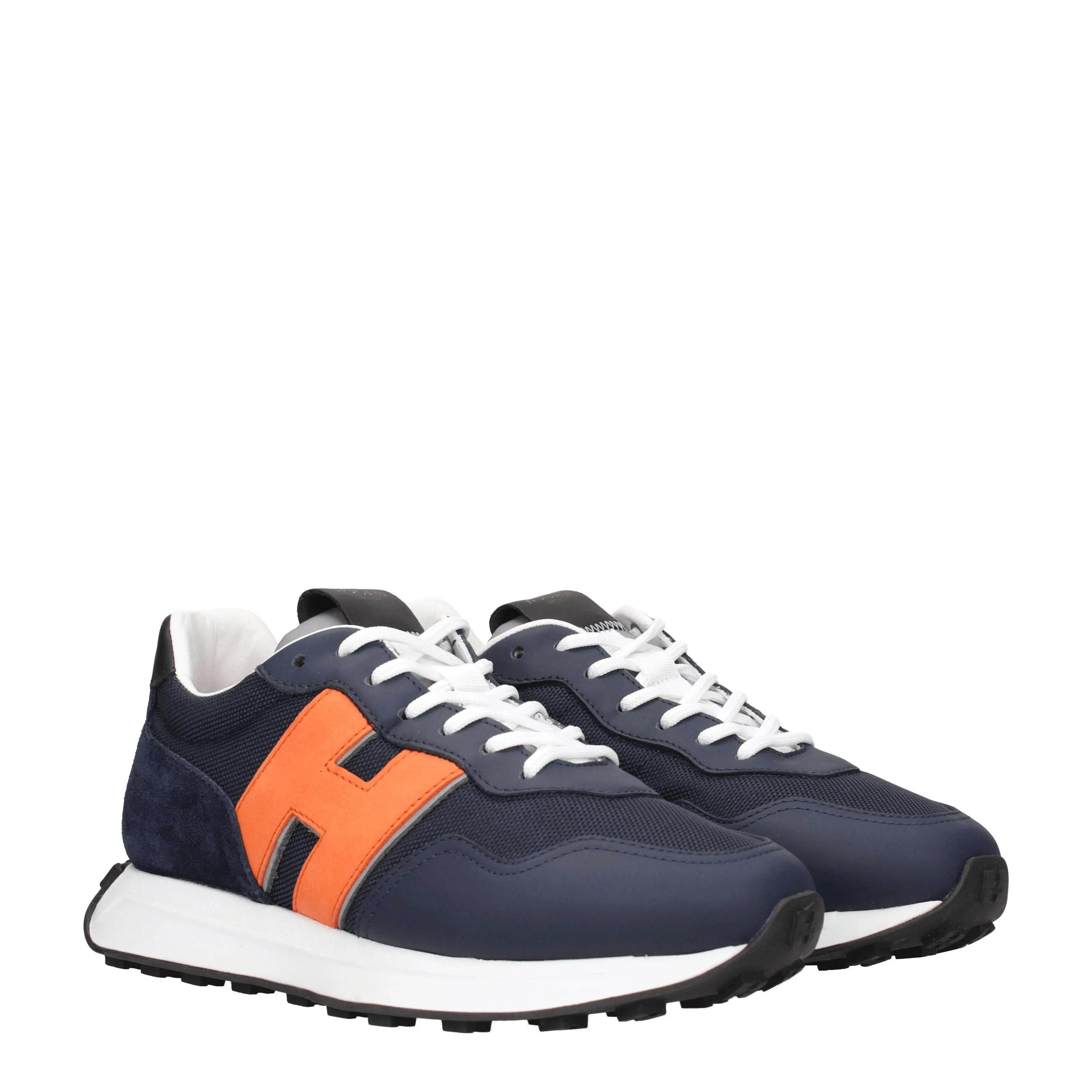 Hogan Sneakers H601 memory foam  Uomo Tessuto Blu/Arancione
