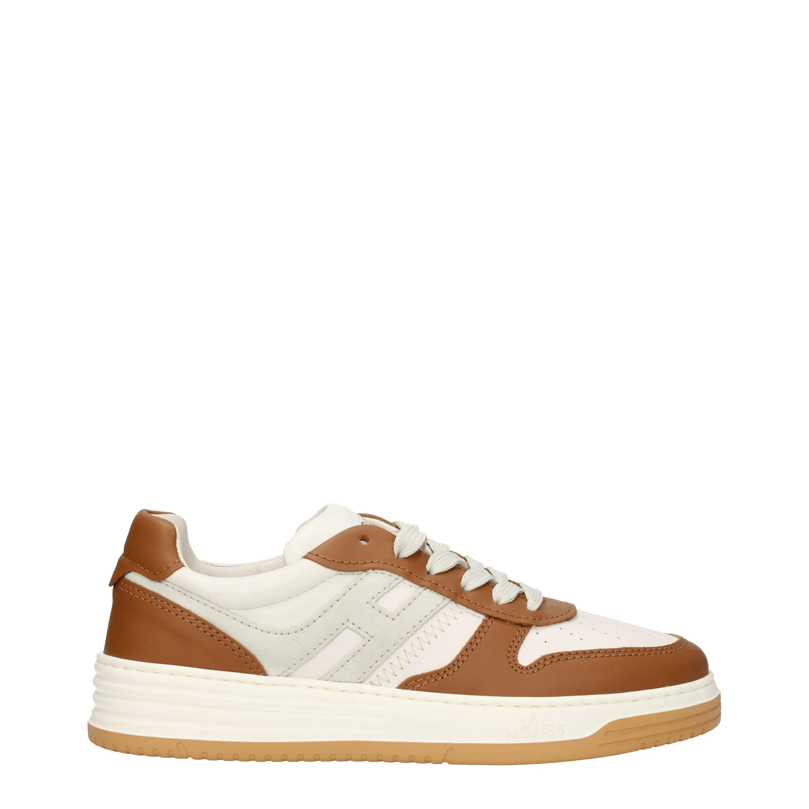 Hogan Sneakers H630 memory foam Uomo Pelle Bianco/Marrone