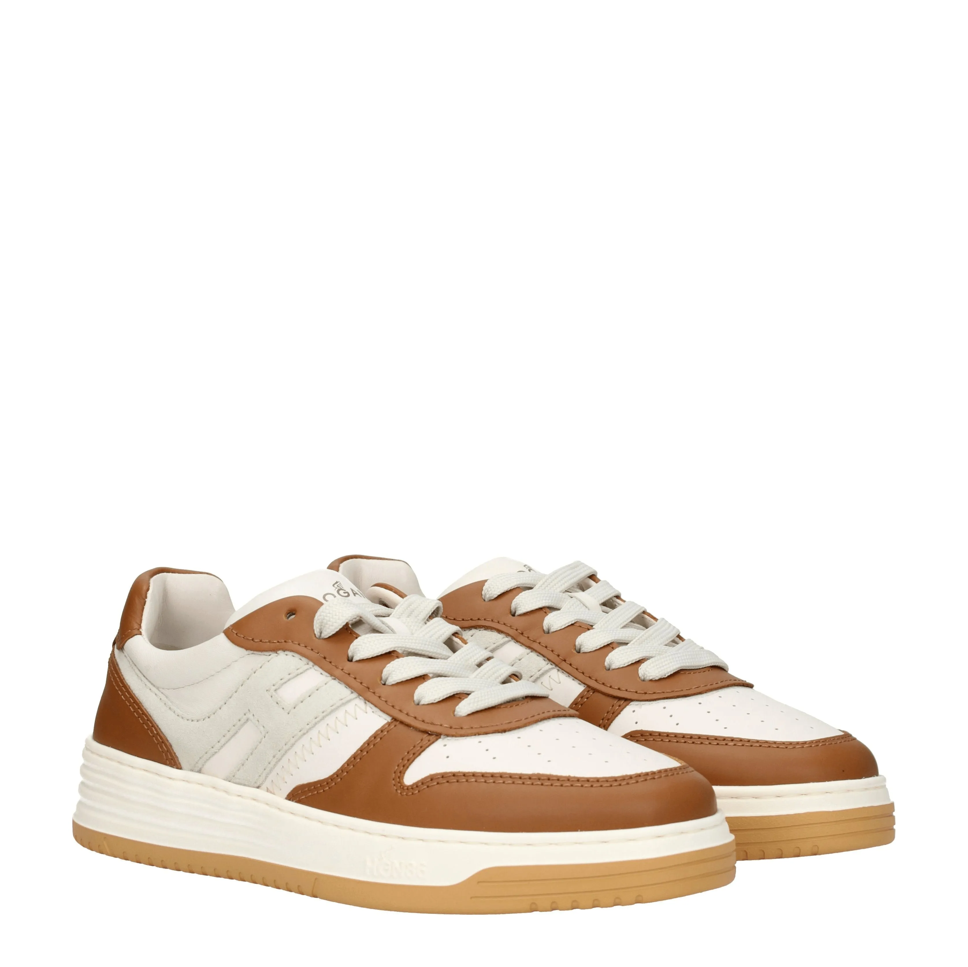 Hogan Sneakers H630 memory foam Uomo Pelle Bianco/Marrone