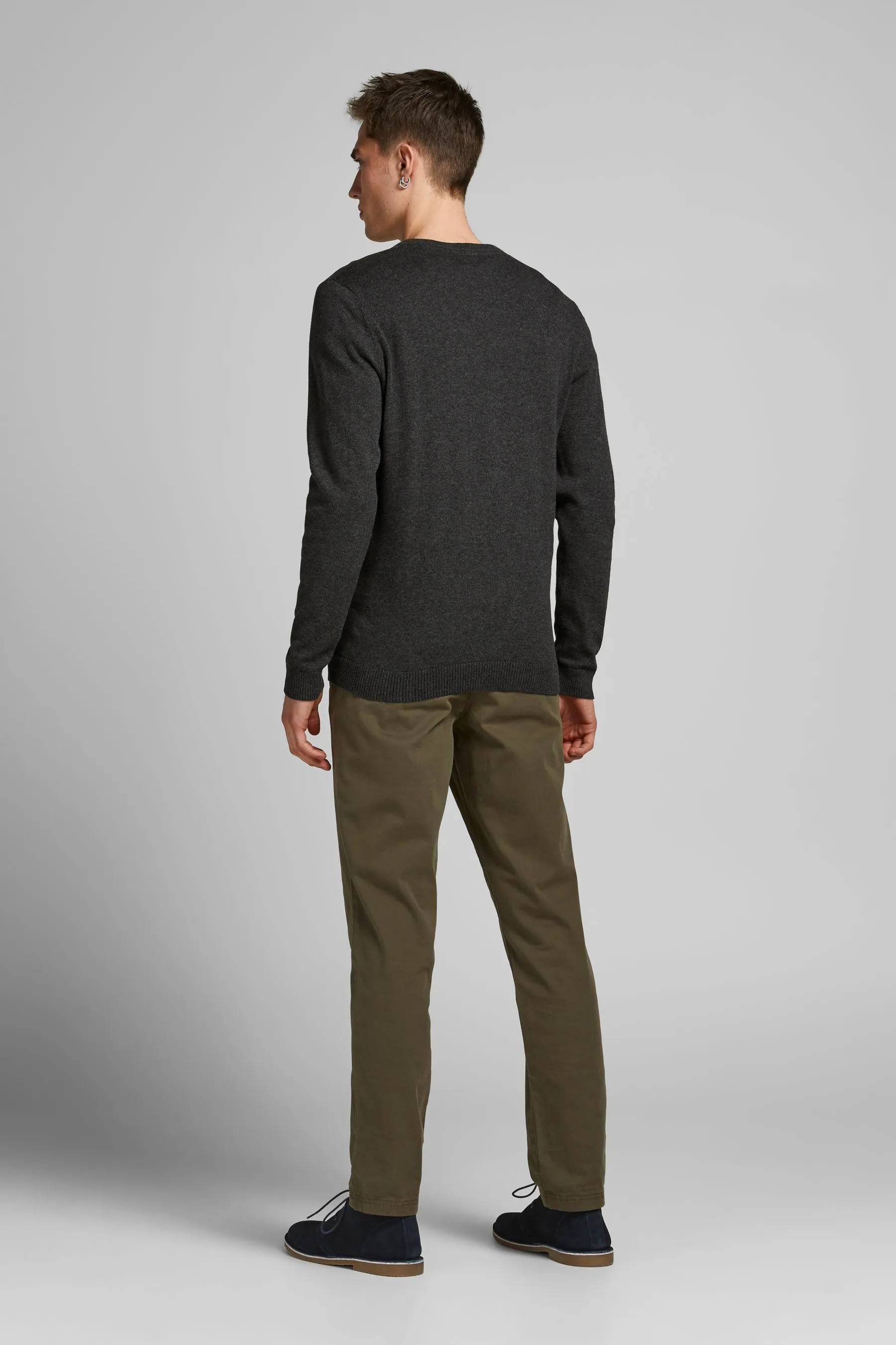 Jack & Jones 100% cotone Maglione lavorato a V    
