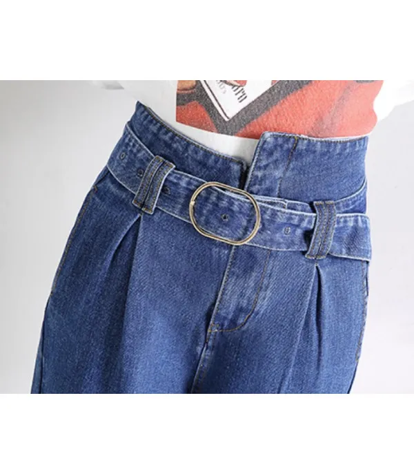 Jeans a vita alta asimmetrik