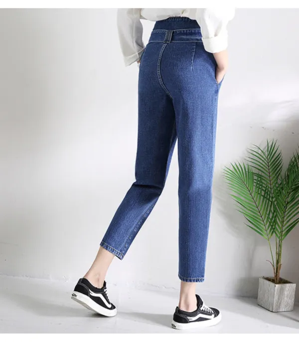 Jeans a vita alta asimmetrik
