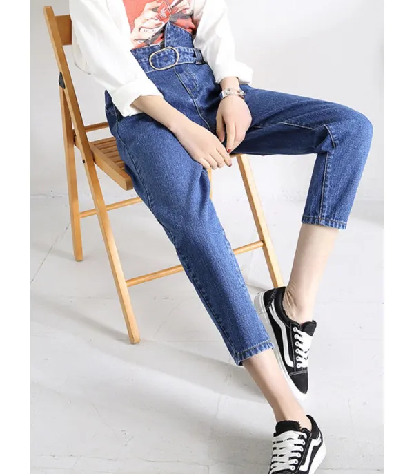 Jeans a vita alta asimmetrik