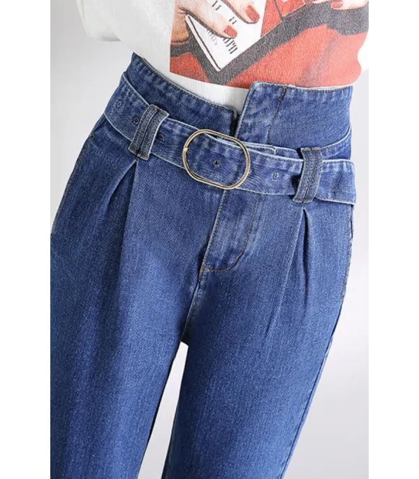 Jeans a vita alta asimmetrik