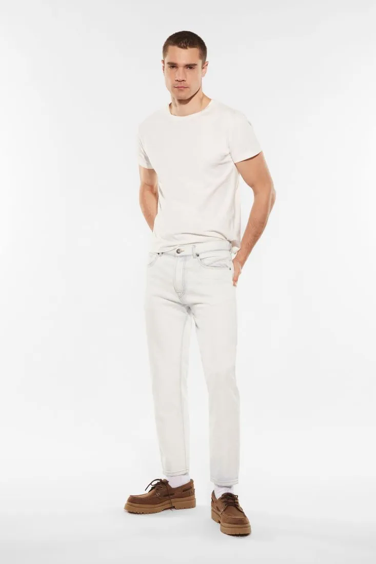 Jeans slim-fit in puro cotone con cinque tasche