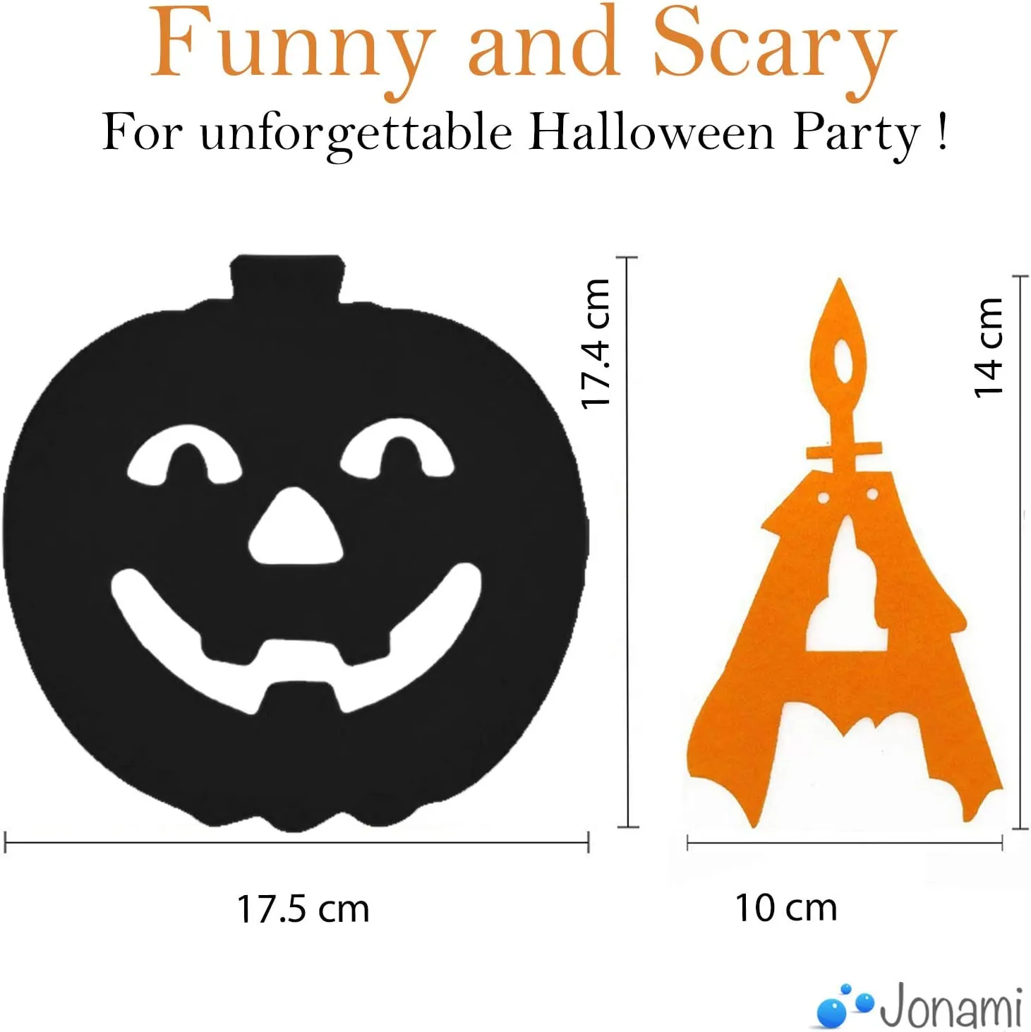 Jonami Decorazioni Halloween Casa - Festone Happy Halloween, Ghirlande di Zucche e Ragni, Foto Booth Props Halloween e Palloncin
