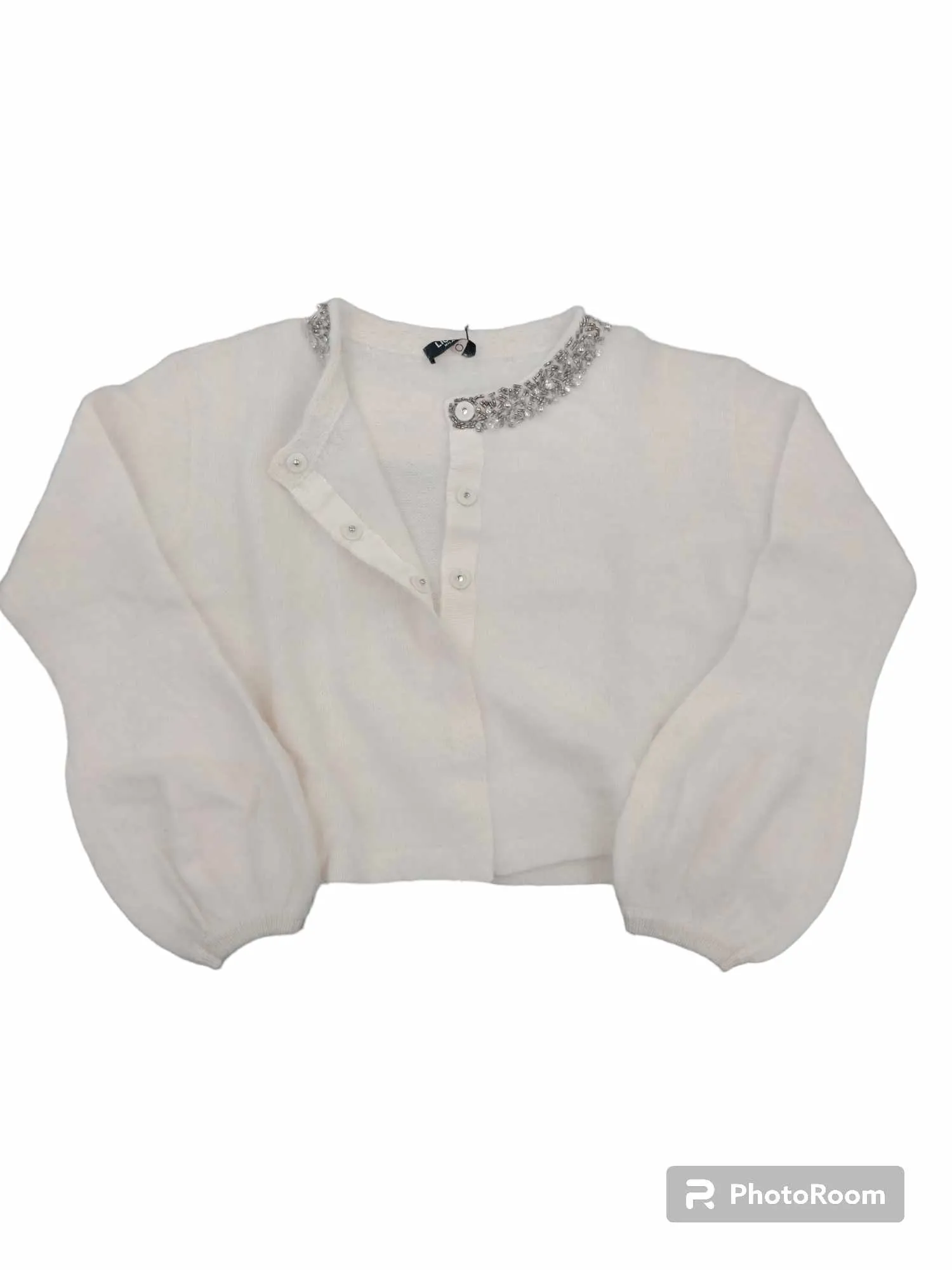 LIU JO MILANO Maglia cardigan con strass manica lunga paricollo CF 3070