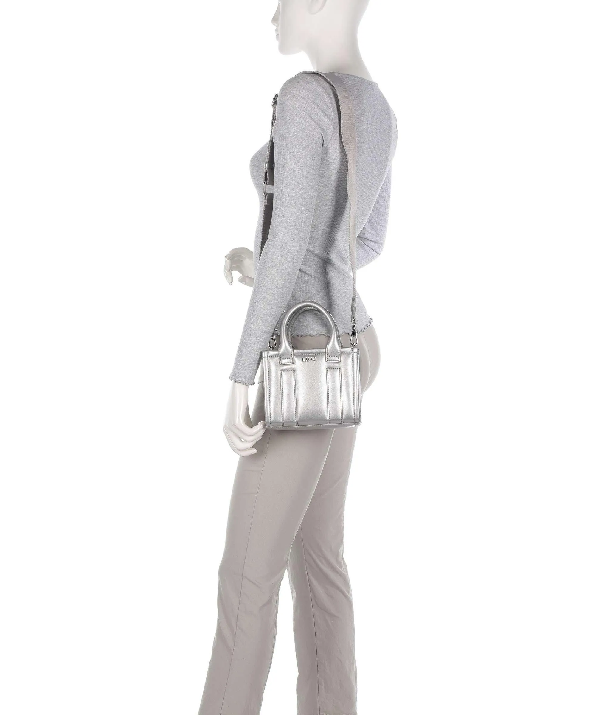  Liu Jo Ridhi Borsa a tracolla pelle sintetica grigio elephant  