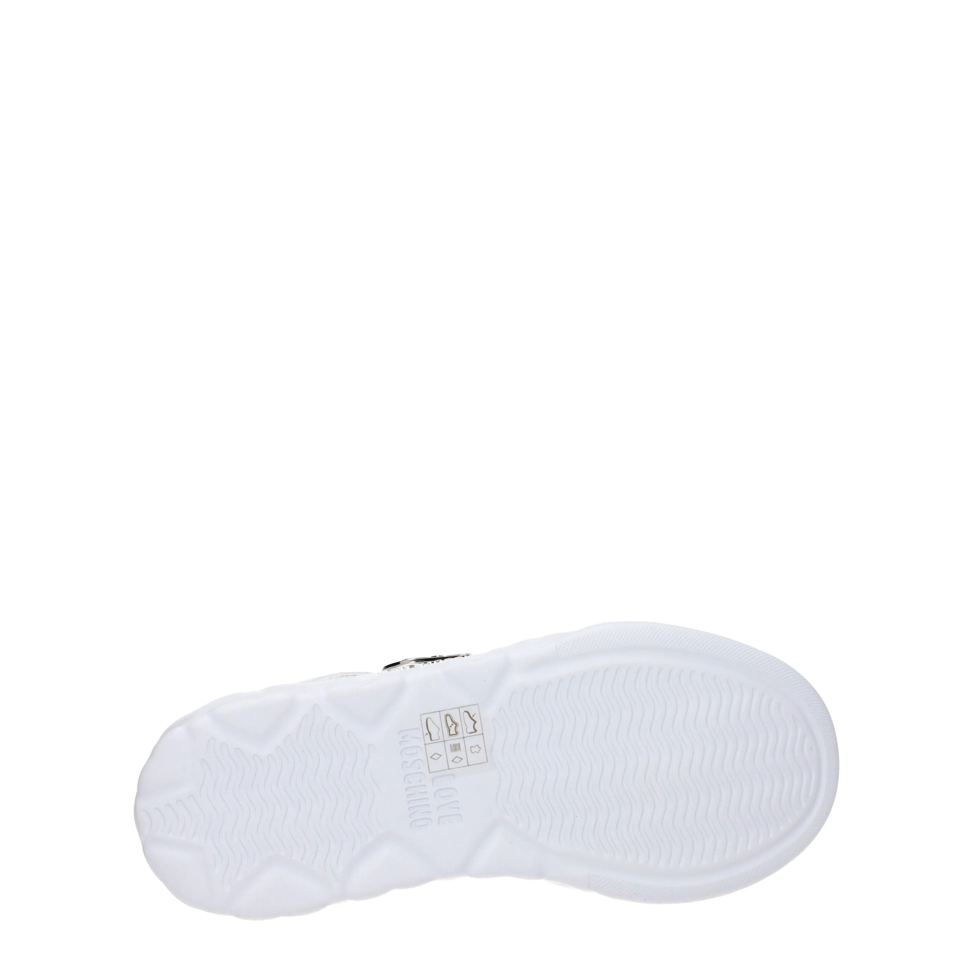 Love Moschino Sneakers Donna Pelle Bianco/Argento