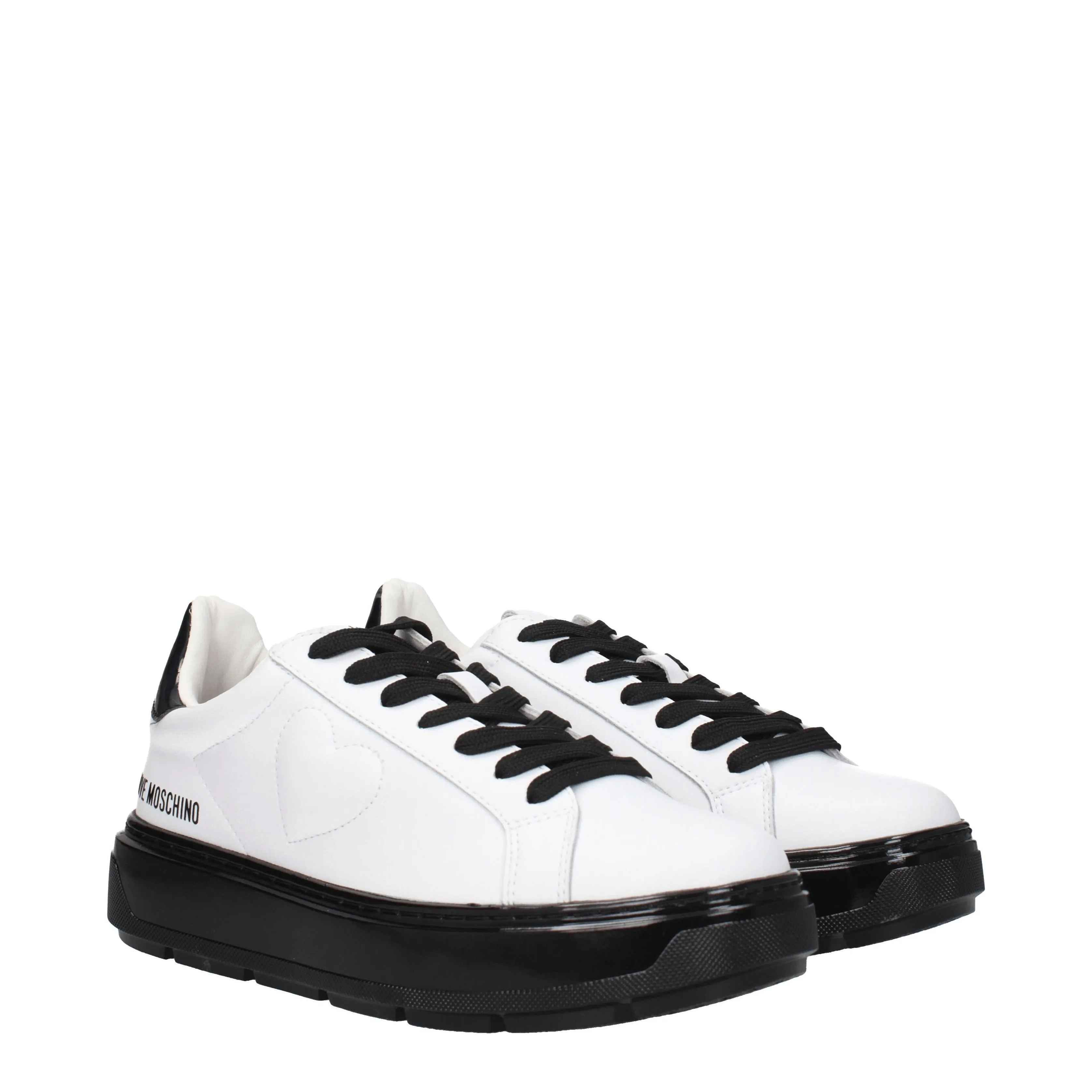 Love Moschino Sneakers Donna Pelle Bianco/Nero