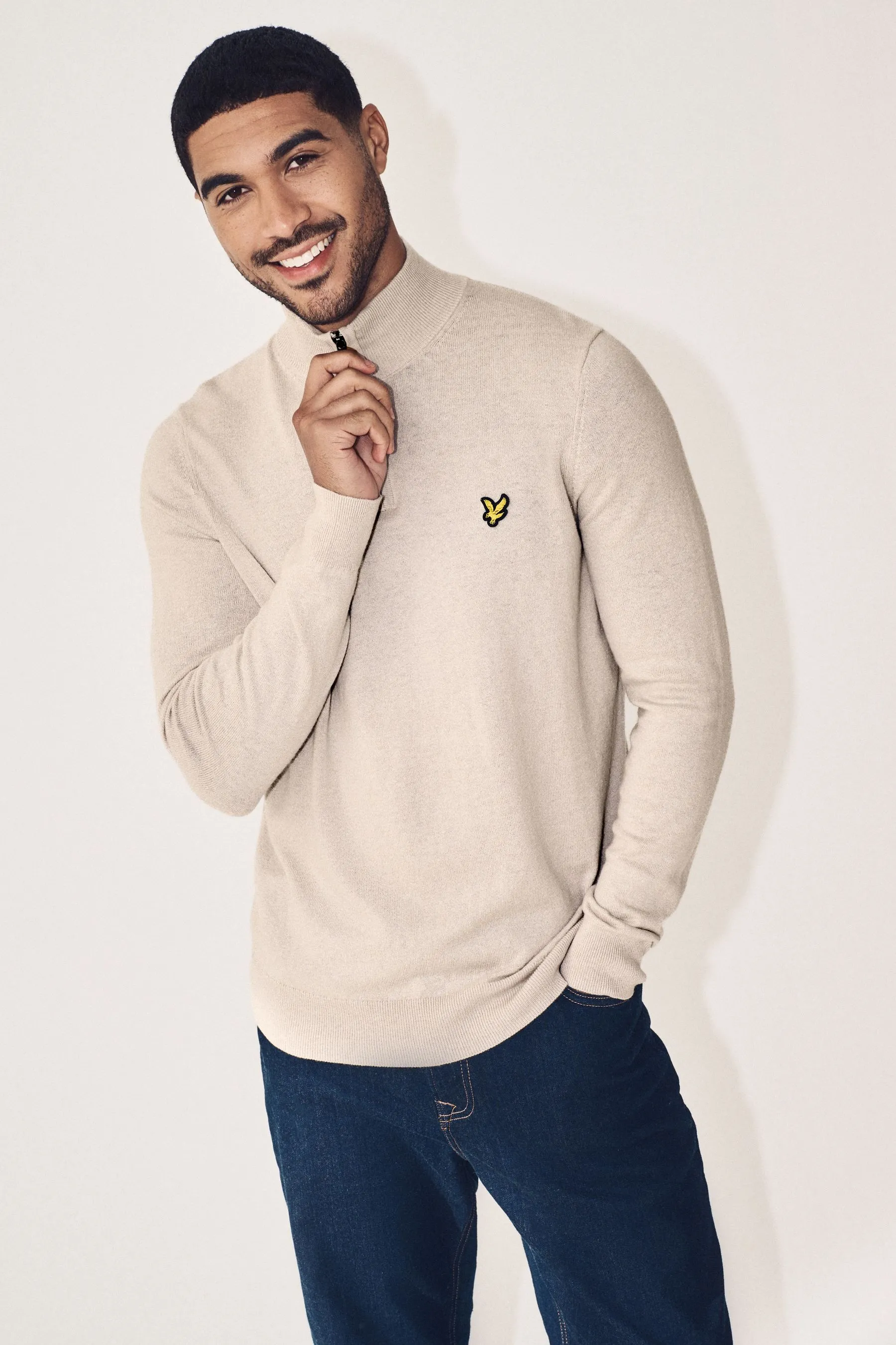 Lyle & Scott Cotone Merino Quarter Zip Maglione    