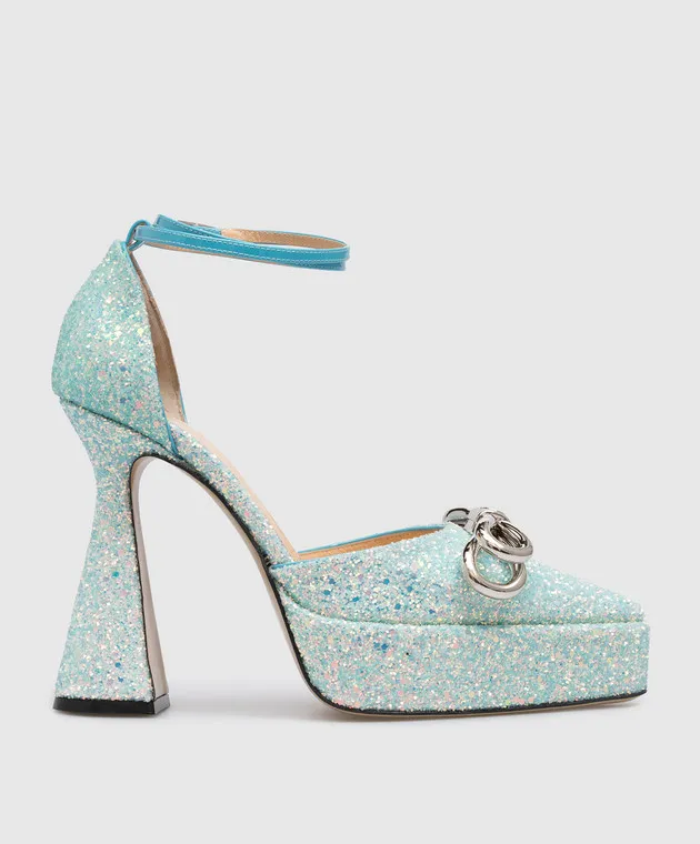 Mach&Mach Scarpe blu con glitter SHBLUE
