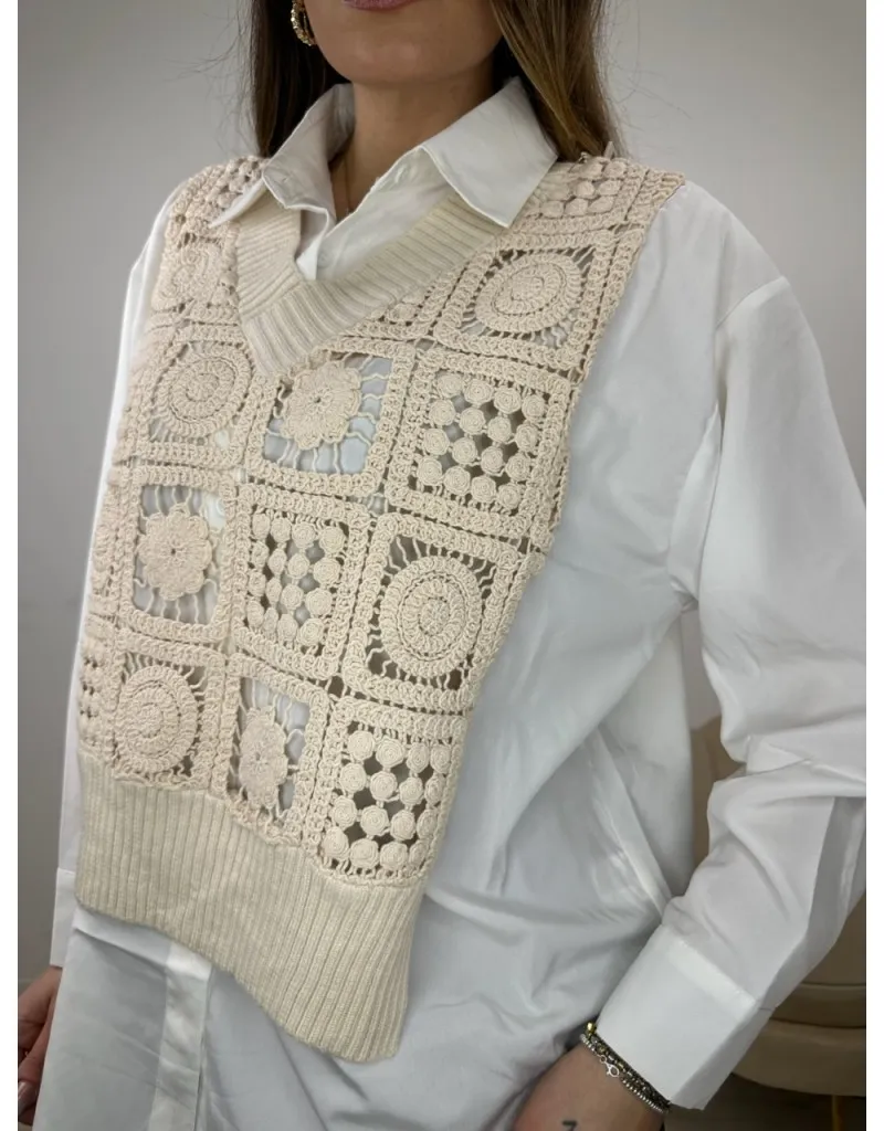 MAGLIA CAMICIA DOREN BEIGE