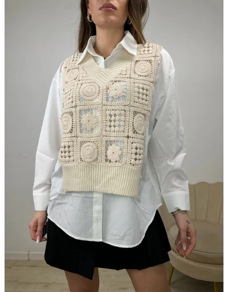 MAGLIA CAMICIA DOREN BEIGE